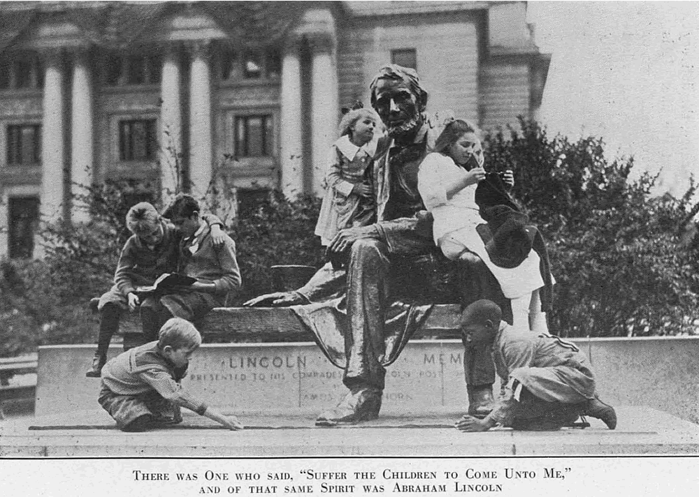 Children Playing on the Lincoln Statue
From "Shade Tree Commission of the City of Newark, New Jersey" 1911
