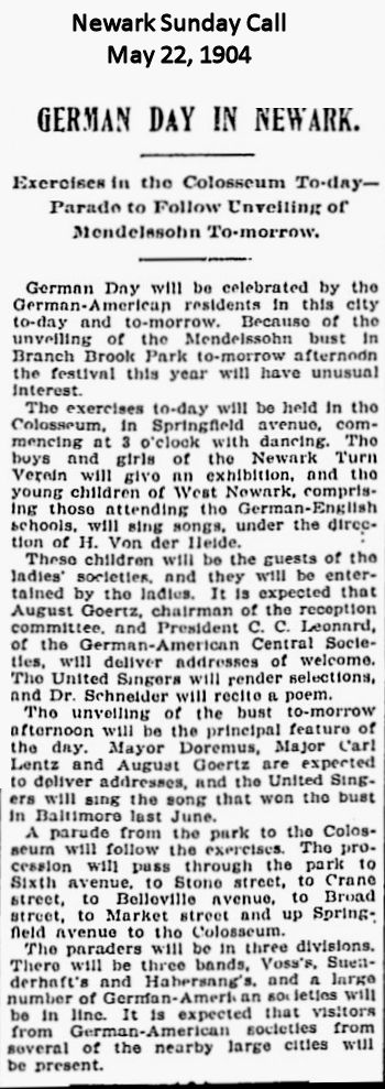 German Day in Newark
May 22, 1904
