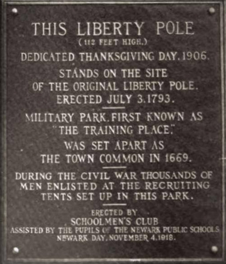 Liberty Pole
At the base of the flag pole at the southern extremity of Military Park.
Image from Gonzalo Alberto
