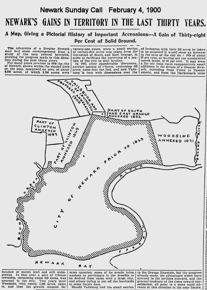 Newark's Gain in Territory in the Last Thirty Years
February 4, 1900
