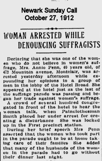 Woman Arrested While Denouncing Suffragists
October 27, 1912
